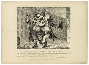 Procházka po High Street, z Boswellovy Cesty po Hebridách od Thomas Rowlandson