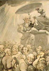 William Field (1768-1851) Kázání od Thomas Rowlandson