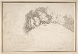 Zalesněný svah s jeleny od Thomas Rowlandson