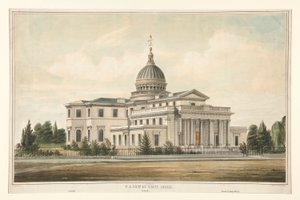 N.E. Pohled na State House postavený v roce 1794 - Trenton, N. J., pozměněno a zvětšeno 1845-6