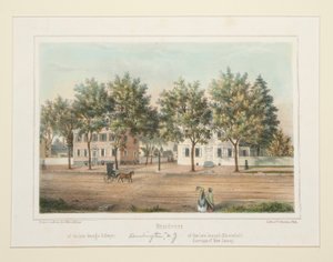Rezidence / zesnulého George Dillwyna / zesnulého Josepha Bloomfielda (Burlington, NJ), ze 14 pohledů na Burlington