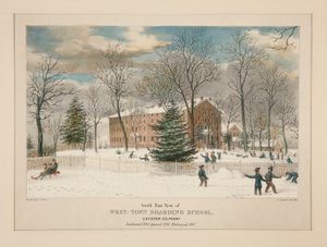 West-Town Boarding School (jihovýchodní pohled), Chester Co., Pa.