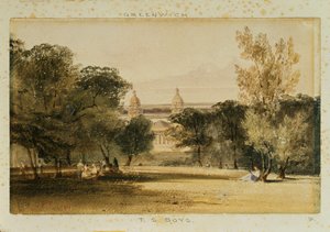 Greenwichská nemocnice z parku, 1830 od Thomas Shotter Boys