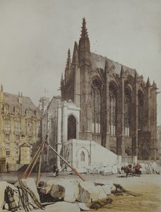La Sainte Chapelle, z malebné architektury v Paříži, publikoval 1839 od Thomas Shotter Boys
