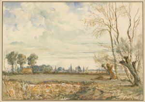 Meadows s výhledem do dálky na Oxford od Thomas Shotter Boys