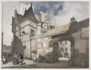 Malebná architektura v Paříži, Gent, Antverpy, Rouen: Hôtel de Cluny, Paříž od Thomas Shotter Boys