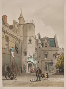 Malebná architektura v Paříži, Gent, Antverpy, Rouen: Hôtel Cluny, Paříž od Thomas Shotter Boys