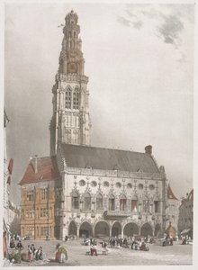 Malebná architektura v Paříži, Gent, Antverpy, Rouen: L