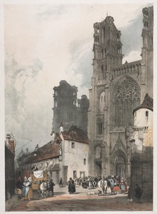 Malebná architektura v Paříži, Gent, Antverpy, Rouen: Laon, Francie od Thomas Shotter Boys