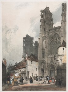Malebná architektura v Paříži, Gent, Antverpy, Rouen: Laon, Francie, 1839. od Thomas Shotter Boys