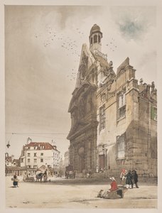 Malebná architektura v Paříži, Gent, Antverpy, Rouen: St. Etienne du Mont, Paříž od Thomas Shotter Boys