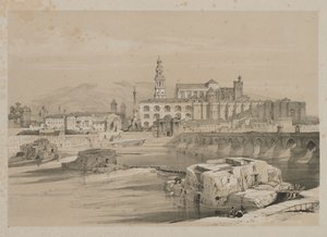 Malebné skici ve Španělsku: Pozůstatky římského mostu na Guadalquiver, Cordova, 1837. od Thomas Shotter Boys