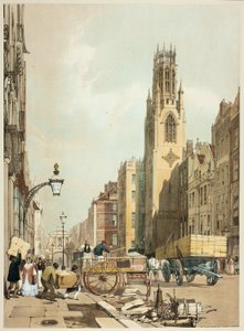 St. Dunstans Fleet Street, deska 23 z Original Views of London as It Is od Thomas Shotter Boys