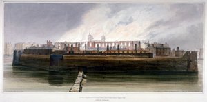 Tower of London ráno po požáru ve zbrojnici dne 30. října 1841 od Thomas Shotter Boys
