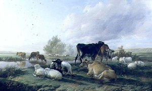 V White Hall Meadows, Canterbury od Thomas Sidney Cooper