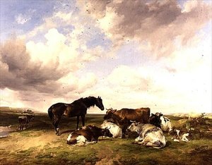 Letní přeháňky od Thomas Sidney Cooper