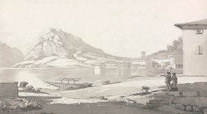 Město a jezero Lugano