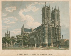 Severozápadní pohled na Westminster Abbey, Londýn
