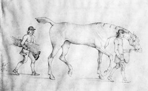 Kůň a ošetřovatelé, 1754