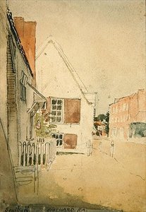 Ulice v Southall (pero, inkoust a akvarel na papíře) od Thomas Stothard