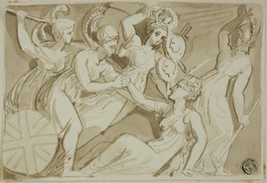 Válečnice přicházejí Britannii na pomoc od Thomas Stothard