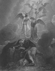 Jacobs Vision, Genesis 28, verš 10-16 od Thomas Stothard