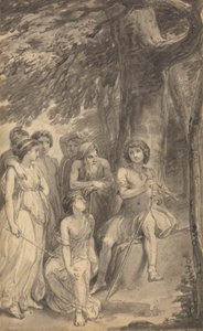 Jedna ze šesti ilustrací k Fenelonově „Dobrodružství Telemachova syna Ulyssese“ od Thomas Stothard