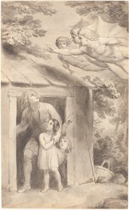 Petra a jeho děti navštívily tři létající postavy od Thomas Stothard