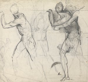 Náčrt klasických figurek v akci od Thomas Stothard