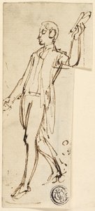 Náčrt stojícího muže se zdviženou paží od Thomas Stothard