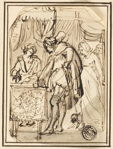 Mladý muž u písařova stolu od Thomas Stothard