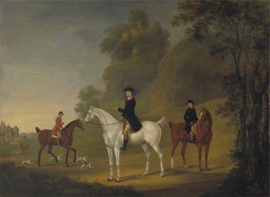 Lord Bulkeley a jeho pustošitelé, jeho lovec John Wells a Whipper-In R. Jennings od Thomas Stringer