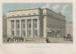 Italská opera, jižní fronta, Londýn od Thomas Talbot Bury