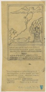 Oznámení o úmrtí mopse od Thomas Theodor Heine
