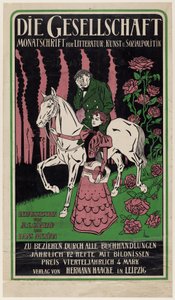 Reklamní plakát pro časopis Die Gesellschaft od Thomas Theodor Heine