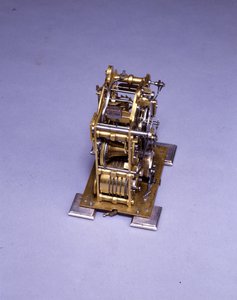Miniaturní markantní hodiny, no. 222, c.1695 (kov) (viz také 834228-31) od Thomas Tompion