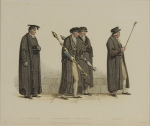 Vice Chancellor, Esquire Beadle, Yeoman Beadle, Verger, ryl J. Agar, publikováno v R. Ackermann
