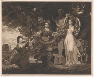 Portrét Barbary Beresford, Elizabeth Gardiner a Anne Townshend jako Tři Grácie