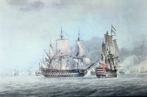 Bitva svatých od Thomas Whitcombe