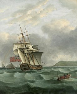 HMS Winterton se blíží k Doveru, autor: Thomas Whitcombe od Thomas Whitcombe