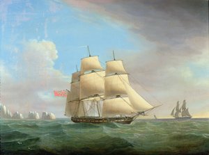 H.M. Fregate Galatea, 38 Guns off the Needles, Isle Of Wight