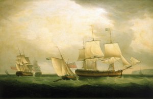 Kutr "Mary Ann", spuštěný na vodu v roce 1795, a HMS "Sylph", který patřil v roce 1805 k flotile Horatia Nelsona (1758-1805) a který poté sloužil na Guernsey (Anglie), odkud podnikal nájezdy na francouzské pobřeží. od Thomas Whitcombe