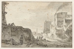 Italské panoráma města od Thomas Wijck