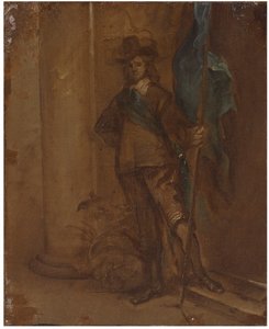 Voják s vlajkou od Thomas Willeboirts Bosschaert