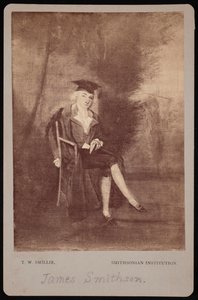 Portrét Jamese Smithsona 1765-1829, 1786 fotografovaný v 70. letech 19. století.