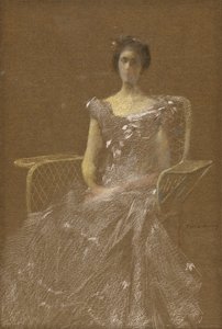 Dáma v ratanovém křesle od Thomas Wilmer Dewing