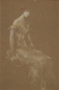 Portrét dámy v růžovém #3 od Thomas Wilmer Dewing