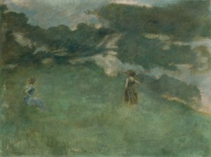 Drozd poustevníček od Thomas Wilmer Dewing