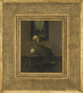 The Mirror, 1907 (olej na dřevěné desce) od Thomas Wilmer Dewing