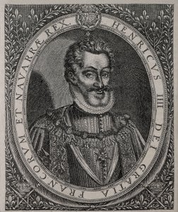 Portrét Jindřicha IV z Francie a Navarry (1553-1610), rytina Tomáše de Leu (16. století) od Thomas de Leu